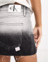 Calvin Klein Jeans co-ord low rise mini skirt in black ombre dye - exclusive to ASOS Jeansschwarz, W30 - фото #3