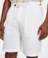 ფოტო #5 პროდუქტის Men's Regular-Fit Pleated 9" Linen Shorts, Created for Macy's
