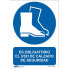 ATM Mandatory sign the use of safety footwear PVC glasspack