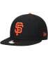 Фото #4 товара Men's Black San Francisco Giants 9/11 Memorial Side Patch 59Fifty Fitted Hat