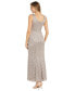 ფოტო #4 პროდუქტის Petite 2-Pc. Metallic-Lace Gown & Jacket Set