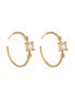 ფოტო #1 პროდუქტის Princess Cut Cubic Zirconia Hoop Earrings for Women