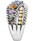 EFFY® Multi-Gemstone Crossover Statement Ring (1-1/8 ct. t.w.) Ring in Sterling Silver & 18k Gold-Plate