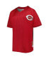 ფოტო #2 პროდუქტის Men's Ken Griffey Jr. Red Cincinnati Reds Cooperstown Collection Mesh Batting Practice Button-Up Jersey