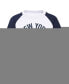 ფოტო #3 პროდუქტის Infant Boys and Girls White and Heather Gray New York Yankees Ground Out Baller Raglan T-shirt and Shorts Set