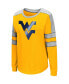 Фото #3 товара Women's Gold West Virginia Mountaineers Trey Dolman Long Sleeve T-shirt
