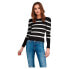 ONLY Sally sweater Black / Stripes Cloud Dancer, L - фото #2