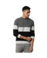 Фото #1 товара Men's Black & Grey Heathered Horizontal Striped T-Shirt