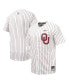 Фото #1 товара Men's White Oklahoma Sooners Pinstripe Replica Baseball Jersey