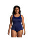 Фото #5 товара Plus Size Long Chlorine Resistant Soft Cup Tugless Sporty One Piece Swimsuit