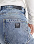 Armani Exchange boyfriend cropped fit jeans in blue