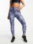 Under Armour all over print high ankle leggings in BLUE