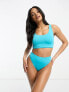 Speedo scoop front bikini top in blue