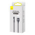 Фото #5 товара Kątowy kabel przewód z bocznym wtykiem USB Iphone Lightning 2m 2.4A czarny