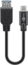 Фото #2 товара Wentronic Sync & Charge Super Speed USB-C to USB A 3.0 extension cable - 0.2 m - 0.2 m - USB C - USB A - USB 3.2 Gen 1 (3.1 Gen 1) - 5000 Mbit/s - Black