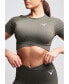 ფოტო #3 პროდუქტის Women's Fina Recycled Rib Cris Cross Crop Top - Petrol