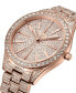 ფოტო #6 პროდუქტის Women's Cristal Diamond (1/8 ct.t.w.) 18k rose Gold Plated Stainless Steel Watch