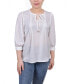 ფოტო #1 პროდუქტის Petite Elbow Sleeve Satin Blouse