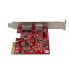 Фото #6 товара StarTech.com 2-Port USB 3.1 (10Gbps) and eSATA PCIe Card - 1x USB-A and 1x eSATA - PCIe - eSATA - PCIe 3.0 - Red - CE - FCC - TAA - REACH - ASMedia - ASM2142 - ASMedia - ASM1351