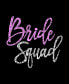 ფოტო #3 პროდუქტის Women's Bride Squad Word Art V-neck T-shirt