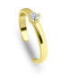 Фото #2 товара Solitaire Cubic Zirconia 18K Rose Gold and Gold Over Silver, Sterling Silver Toe Ring