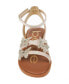 Фото #4 товара Big Girl's Strappy Sandal with Rhinestone Butterfly Appliques Polyurethane Sandals