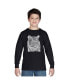 Big Boy's Word Art Long Sleeve T-shirt - Big Cats