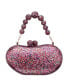 Фото #4 товара Printed Acrylic Minaudiere with Beaded Handle Clutch