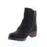 Фото #4 товара Diba True Roll Around 49750 Womens Black Leather Zipper Ankle & Booties Boots 6