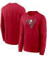 Men's Red Tampa Bay Buccaneers Primary Logo Long Sleeve T-shirt