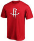 Фото #2 товара Men's Red Houston Rockets Primary Team Logo T-shirt