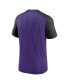 Фото #2 товара Men's Heathered Purple, Heathered Black Minnesota Vikings Color Block Team Name T-shirt