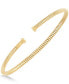 ფოტო #1 პროდუქტის Polished Coil Tubogas Cuff Bangle Bracelet in 14k Gold