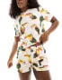 Chelsea Peers cotton t shirt and short set in colourful toucan print