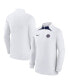 Men's White Paris Saint-Germain Strike Drill Performance Raglan Quarter-Zip Long Sleeve Top