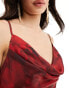 Pretty Lavish Keisha cowl neck maxi dress in deep red floral Geblümtes Dunkelrot, 42 - фото #4