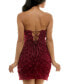 ფოტო #4 პროდუქტის Juniors' Rosette Applique Strapless Sheath Dress