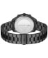 ფოტო #2 პროდუქტის Men's Boston Black Stainless Steel Bracelet Watch 42mm