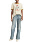 ფოტო #1 პროდუქტის Women's Mid-Rise Sweet Wide-Leg Jeans