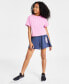 ფოტო #1 პროდუქტის Big Girls Sportswear Pull-On Jersey Shorts