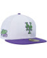 Фото #1 товара Men's White New York Mets Side Patch 59FIFTY Fitted Hat