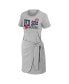 Фото #2 товара Платье Wear by Erin Andrews женское Платье-футболка Boston Red Sox серого цвета с завязкой