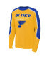 ფოტო #2 პროდუქტის Big Boys Gold, Blue St. Louis Blues Pro Assist Long Sleeve T-shirt