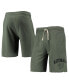 ფოტო #2 პროდუქტის Men's Heathered Green Washington Nationals Mainstream Logo Terry Tri-Blend Shorts
