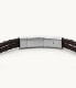 Фото #3 товара Heritage Dark Brown Leather Bracelet for Men JF04203040