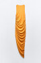 Фото #8 товара Приталенное платье из полиамида с драпировкой ZARA