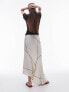 Topshop Panelled Disjointed Asymmetric Jersey Skirt in Cream 32 - фото #7