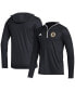 Men's Black Boston Bruins Team Long Sleeve Quarter-Zip Hoodie T-shirt