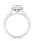 ფოტო #3 პროდუქტის Diamond Micro-Pave' Oval Halo Bridal Set (1 ct. t.w.) in 14k White Gold