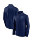 Men's Navy St. Louis Blues Authentic Pro Rink Fleece Full-Zip Jacket